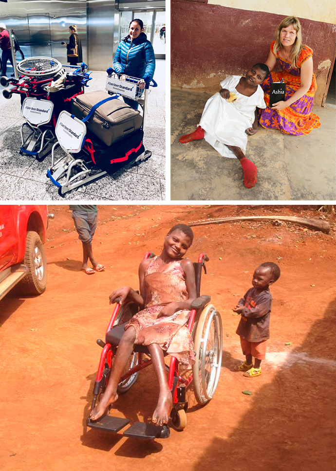 Rollstuhl Kamerun behindertes Mädchen